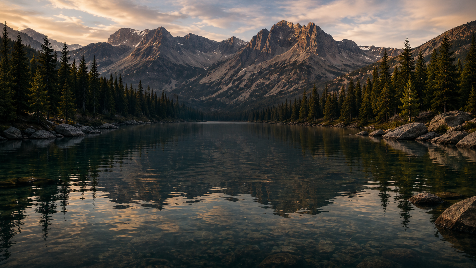 Mountain lake landscape